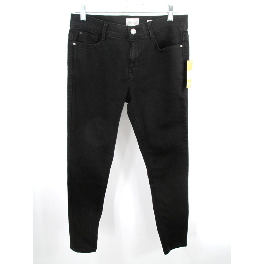 Angels Forever Young Sculpt Skinny Jeans Womens 6 Black Mid Rise Stretch Denim